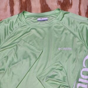 Columbia PFG Mens Size Large Long Sleeve Shirt Pullover‎ Omni-Shade Light Green
